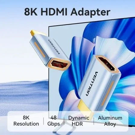 Vention Adaptador 8K HDMI Macho a HDMI Hembra AIVH0 Azul Vention Adaptador 8K HDMI Macho a HDMI Hembra AIVH0 Azul